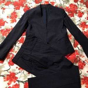 Theory Navy Pinstripe Suit